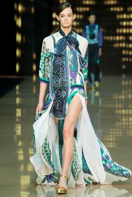 Just Cavalli 2015春夏米兰女装：那根斑斓的丝带